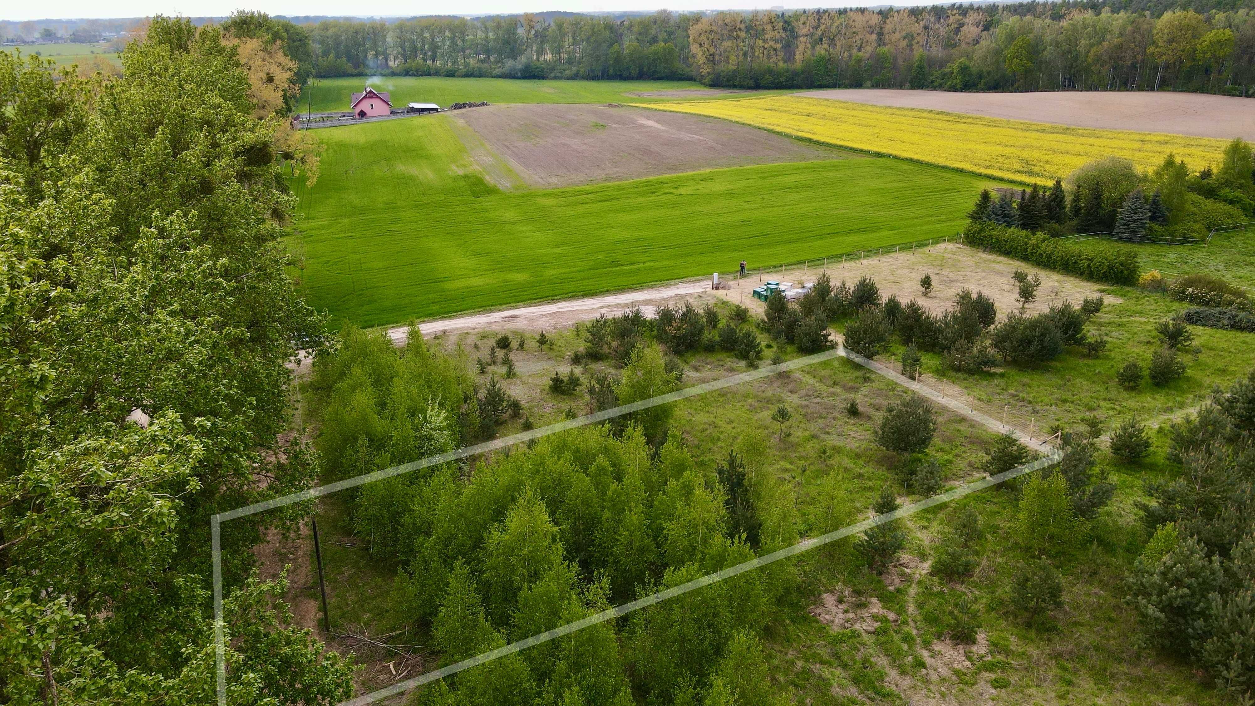 Uzbrojona działka budowlana 1323 m2 z MPZP Mieściska, bezpośrednio