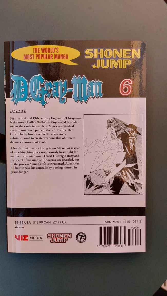 Manga D. Gray-man Volume 6 Viz Media