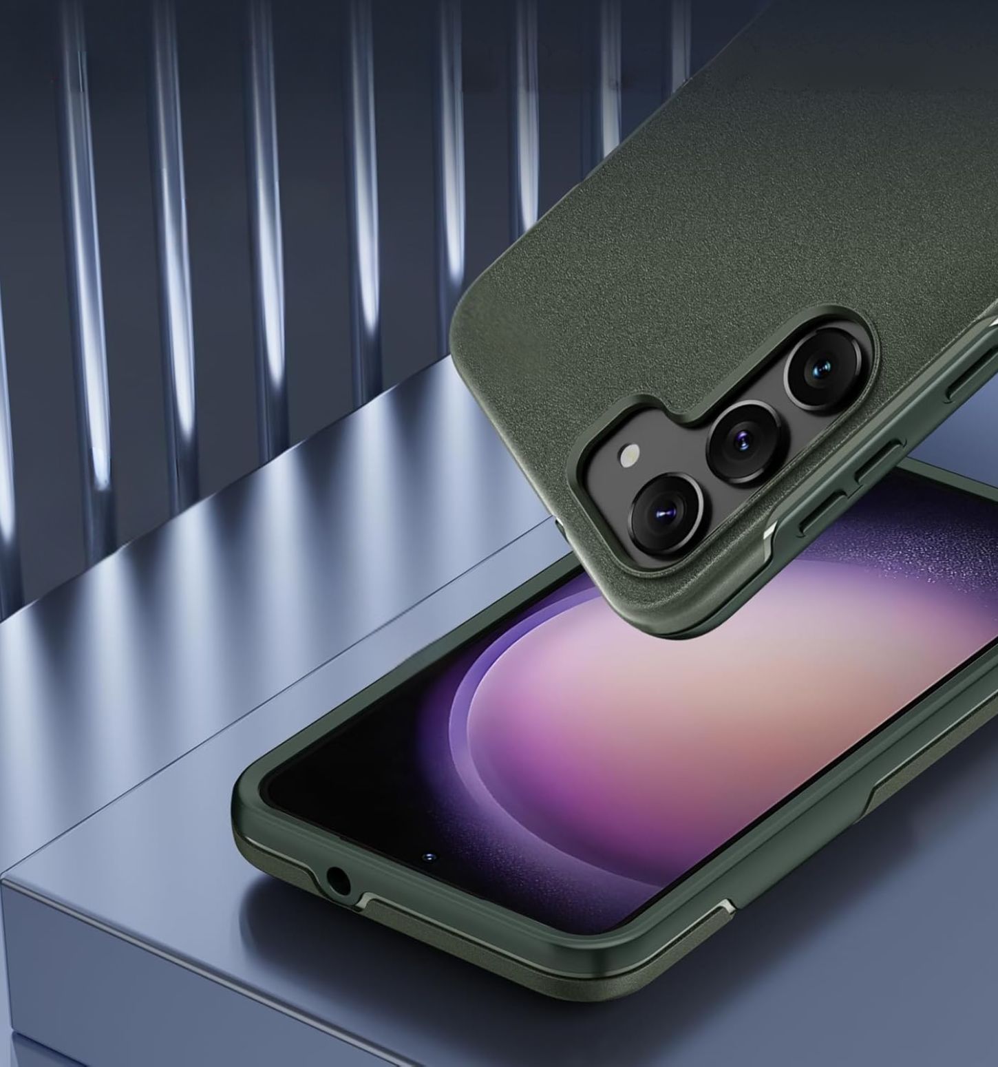 Etui Samsung Galaxy S23 Plus Zielone + 2 Szkła + 2 Szkła Na Aparat