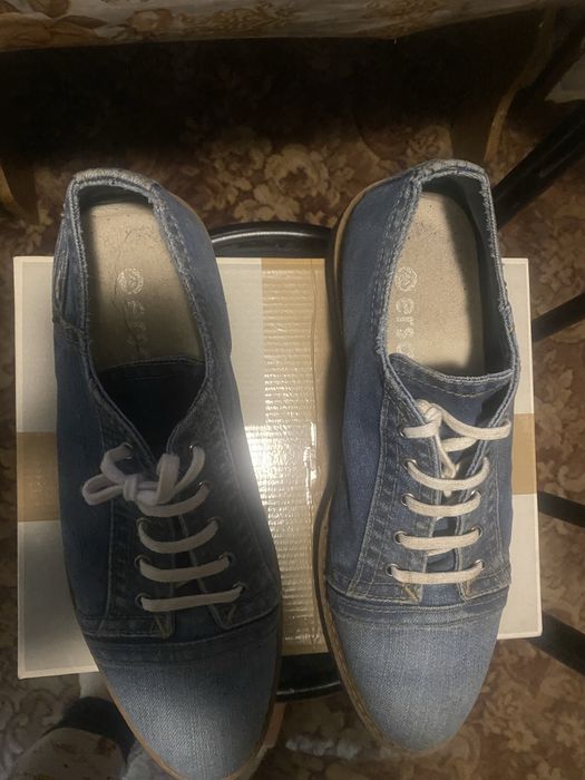 Туфли джинсовые мужские