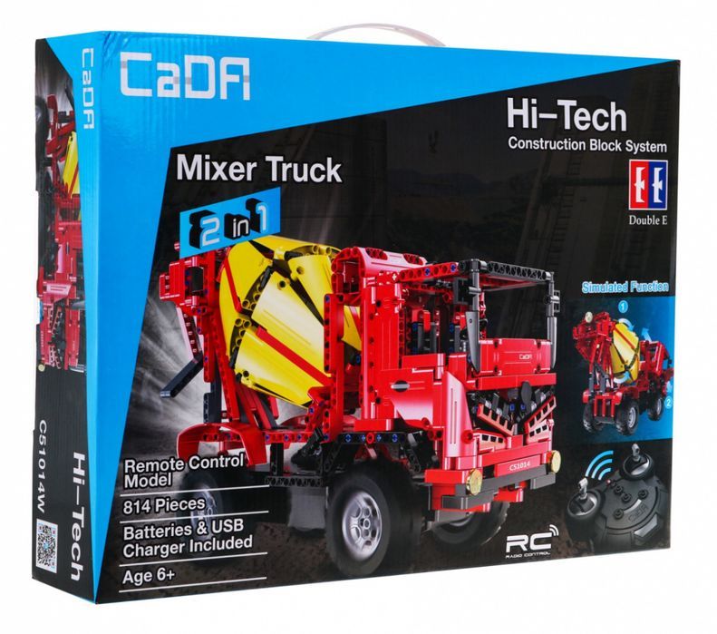 Klocki Techniczne Cada 814 El. Zdalnie Sterowana Betoniarka + Podnośni