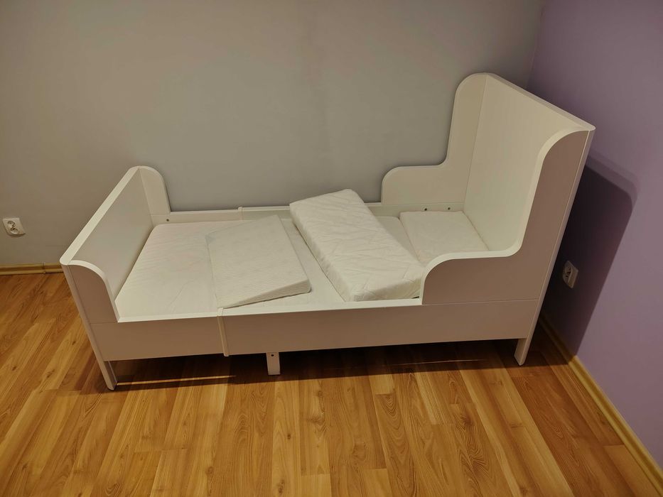 Łóżko Ikea Busunge rosnące razem z dzieckiem+materac
