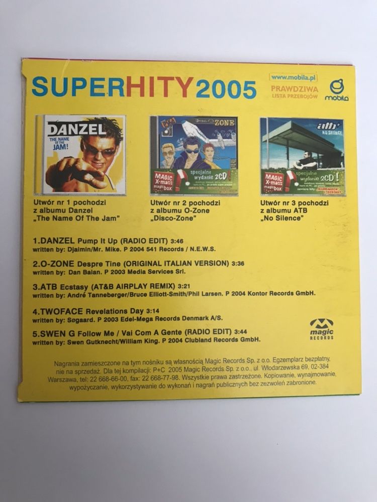 Super Hity 2005 muzyka CD