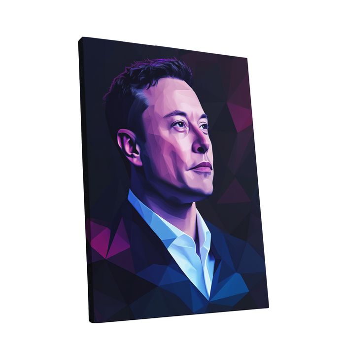Portret Elona Muska na płótnie 75x100 cm – Nowoczesna dekoracja wnętrz