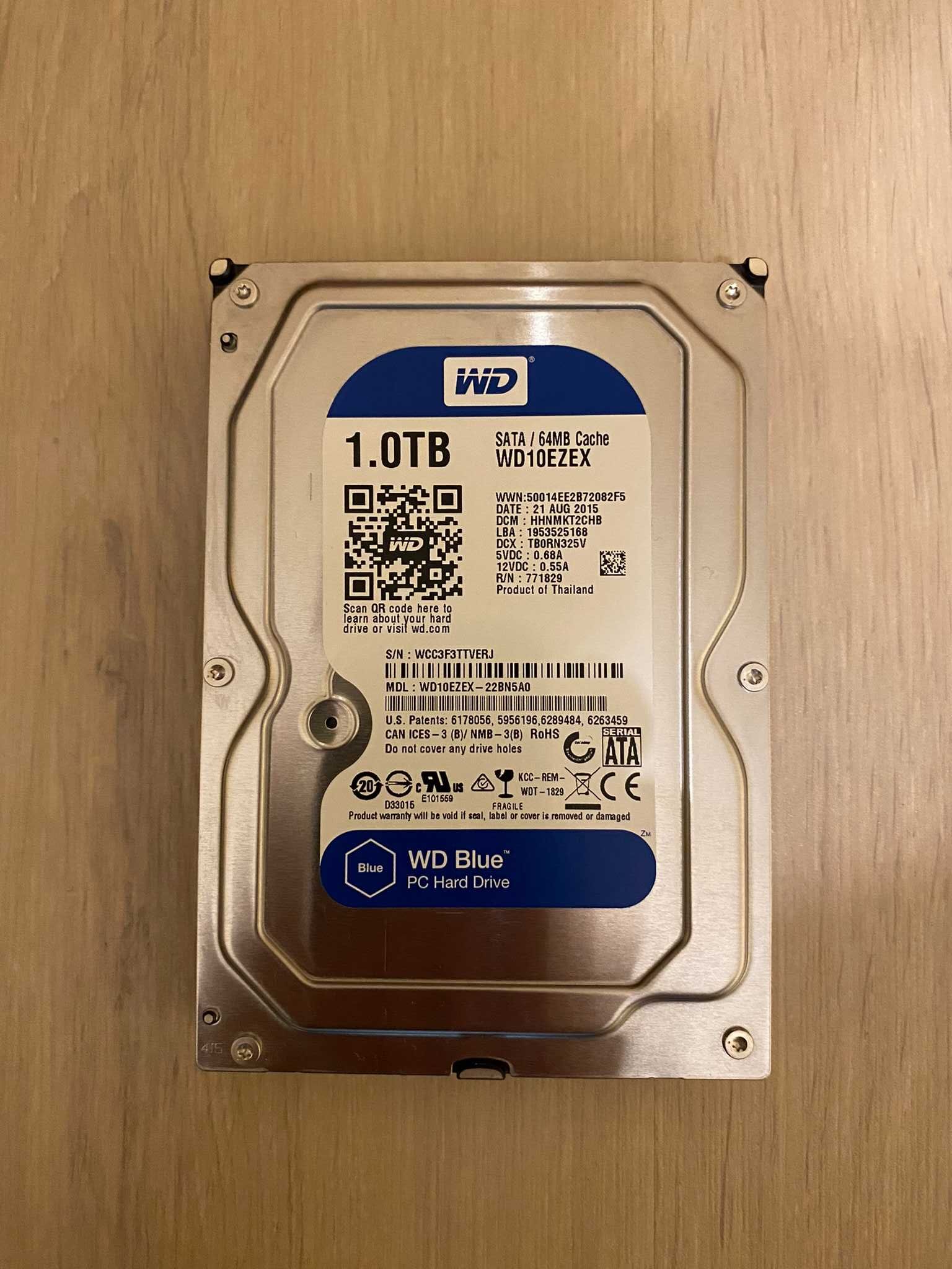 Жорсткий диск Western Digital Blue 1TB 7200rpm 64MB WD10EZEX SATA III