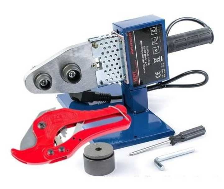Паяльник для пластикових труб WMT 20-32 мм. 800 Вт + ножиці для труб