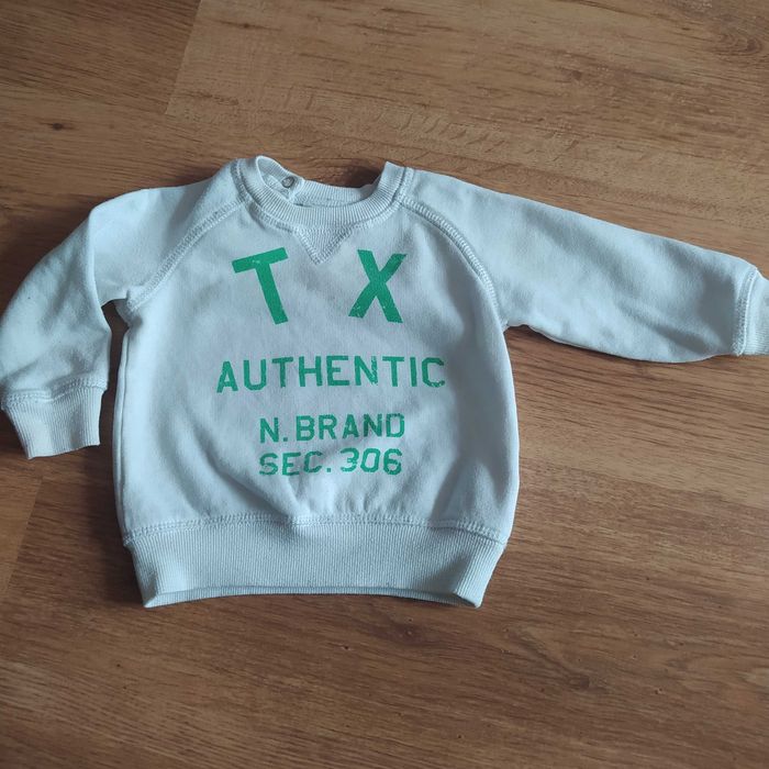 Biała bluza chłopięca 74-80 cm 9 mies.