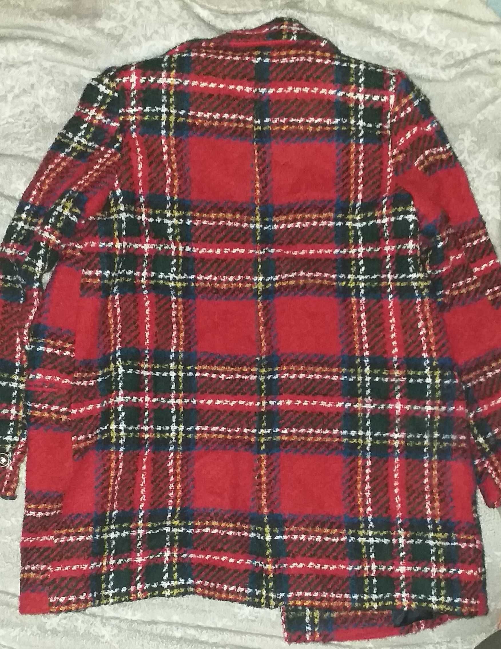 marynarka żakiet w kratkę zara basic
