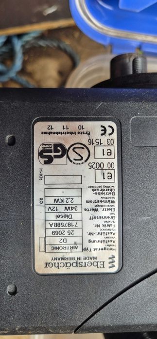 Ogrzewanie Eberspacher Airtronic D2 12V Webasto