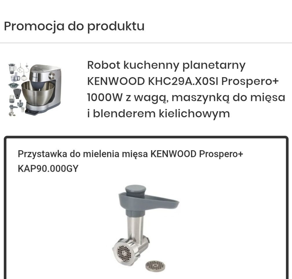 Przystawka do mielenia mięsa Kenwood