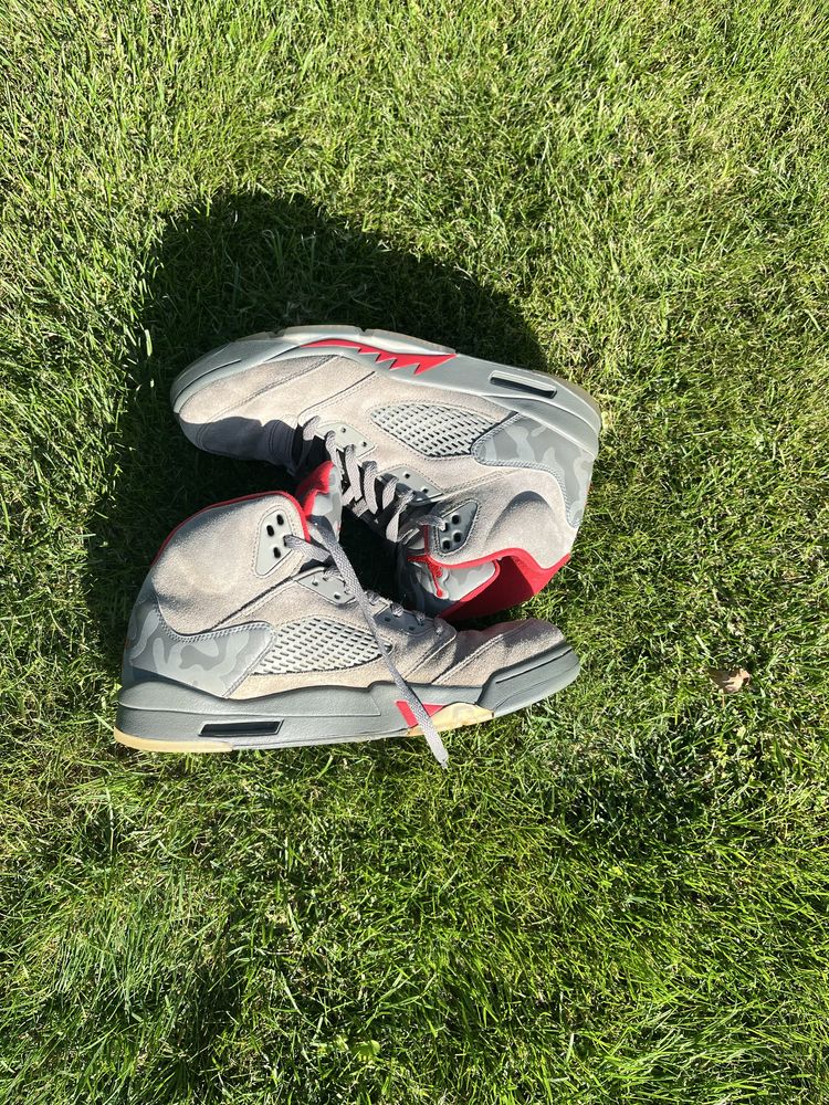 Кросівки nike air jordan retro 5 camo dark stucco