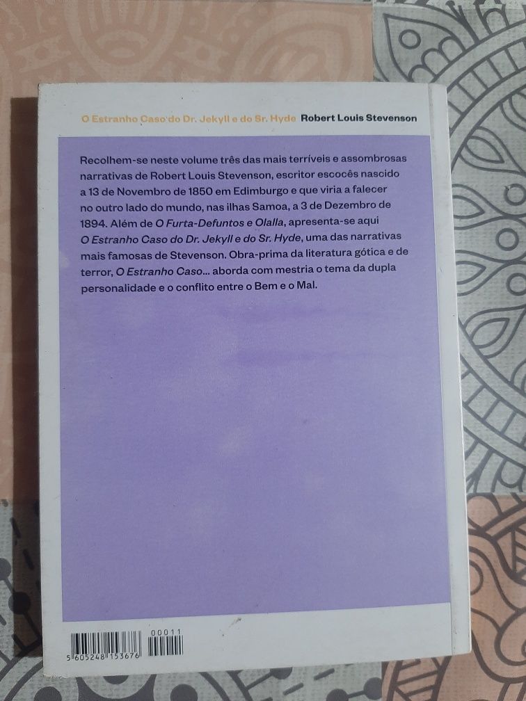 Livro "O estranho caso do Dr. .Jekyll e do Sr.Hyde"