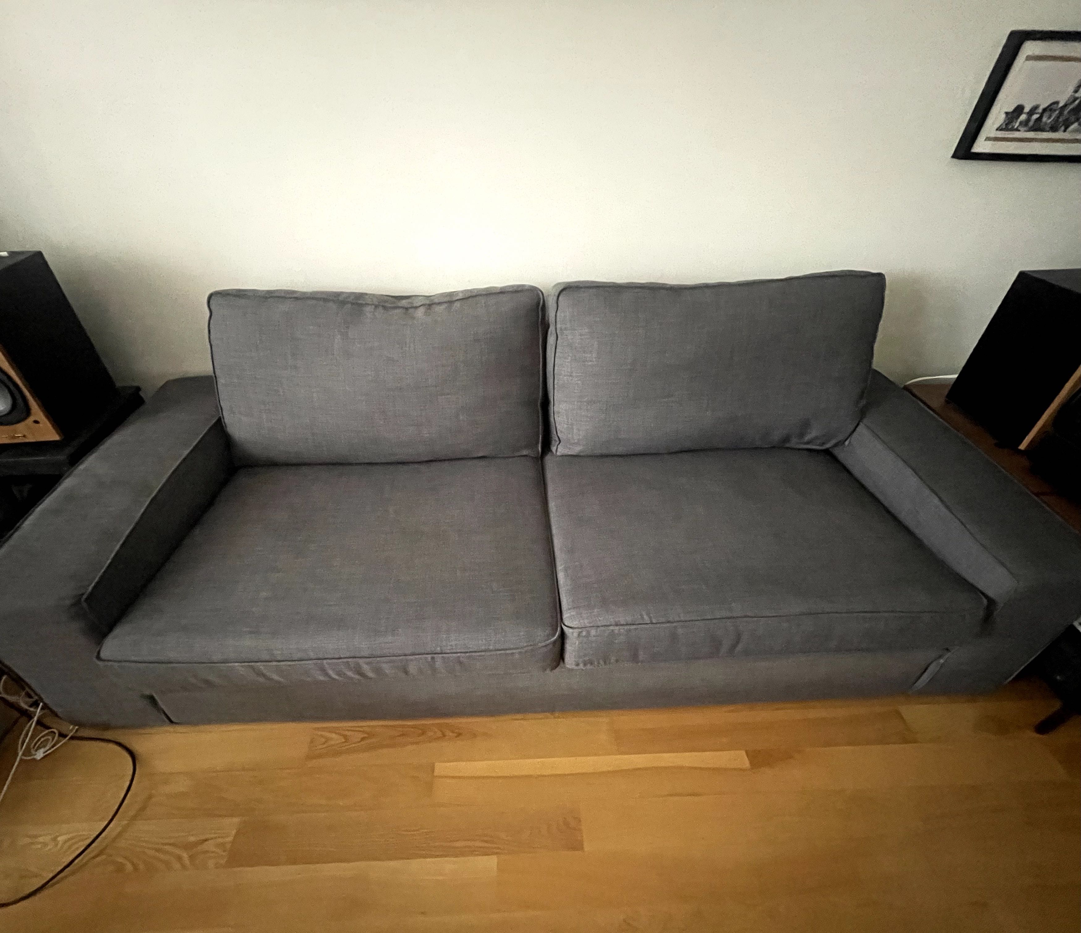 Ikea KIVIK sofa 3 os. z osobnym podnóżkiem - odbiór osobisty