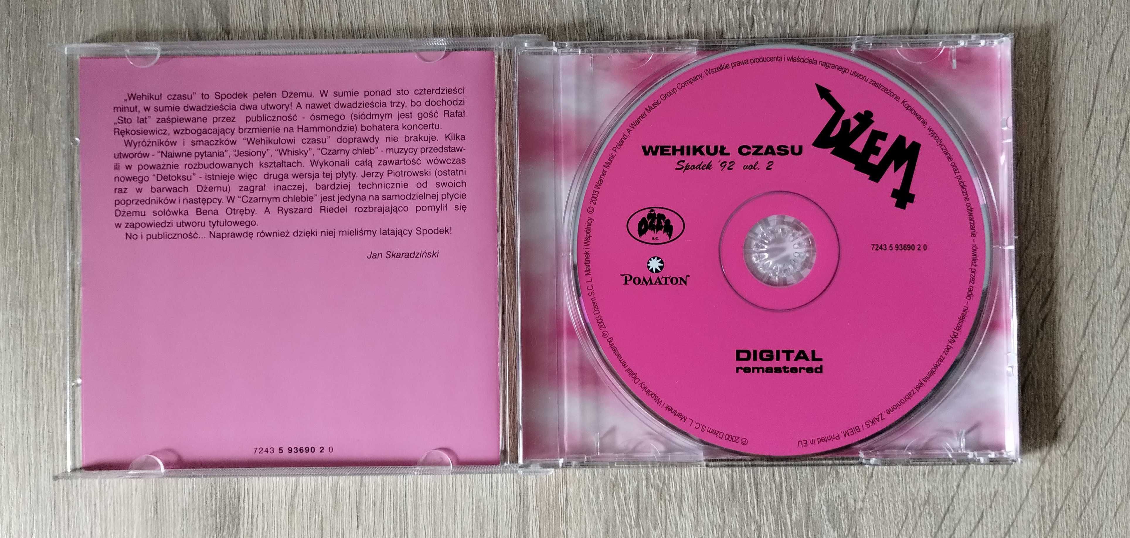 CD Dżem "Wehikuł czasu. Spodek 1992 vol. 2" 2003