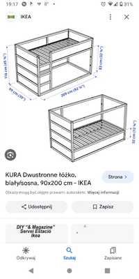 Kura łóżko Ikea piętrowe