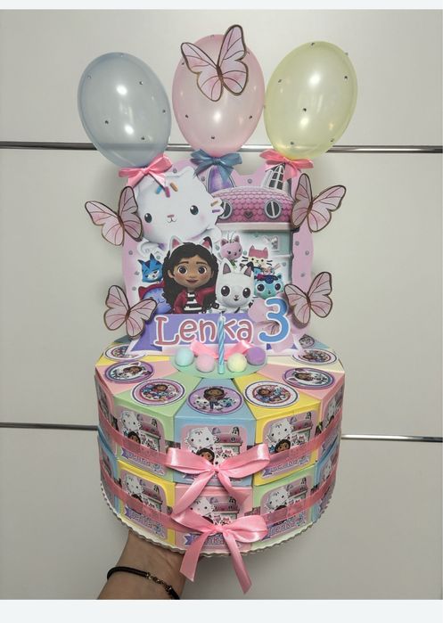 Tort papierowy dla dziewczynki 25 pudełek