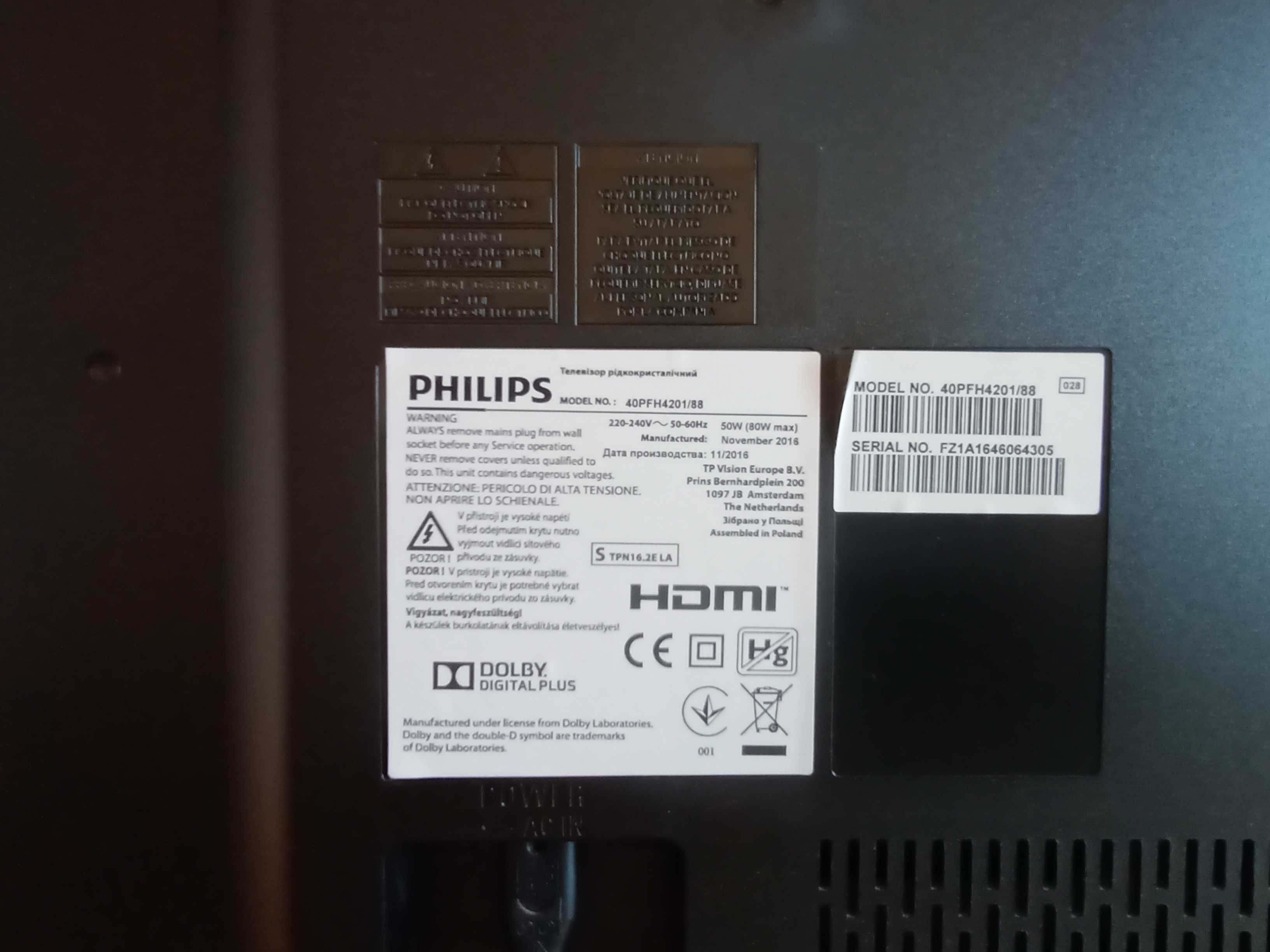 Smukły telewizor LED Full HD marki Philips