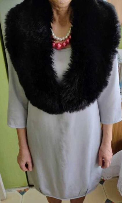 Wieczorowy, futrzany kolnierz z Madrytu, Etola biznesowa