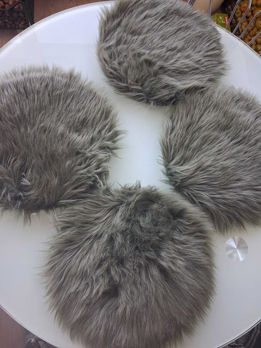 Подушки на стілець хутро 4шт