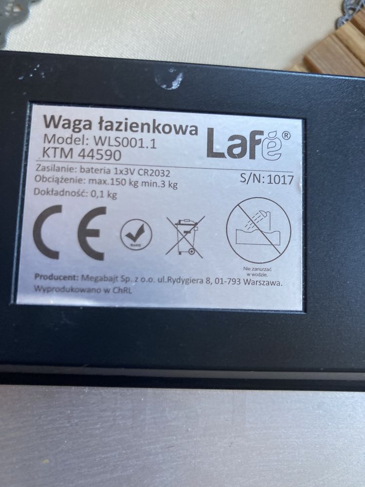 Sprzedam wagę łazienkową