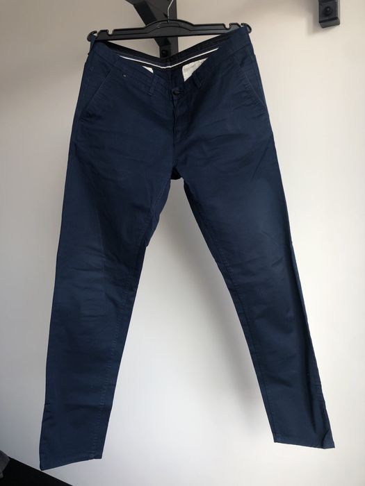 Spodnie meskie eleganckie granatowe Zara Men 42