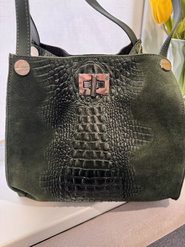 Жіноча сумка Laura Biaggi нова оригінал натуральна шкіра замша