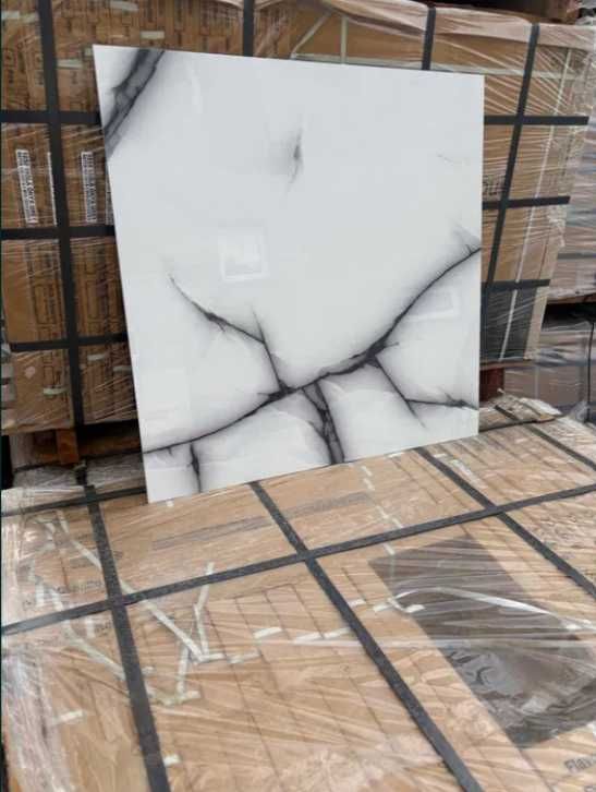 Płytki białe z marmurem ONYX 60x60 Gres podłogowy ścienny
