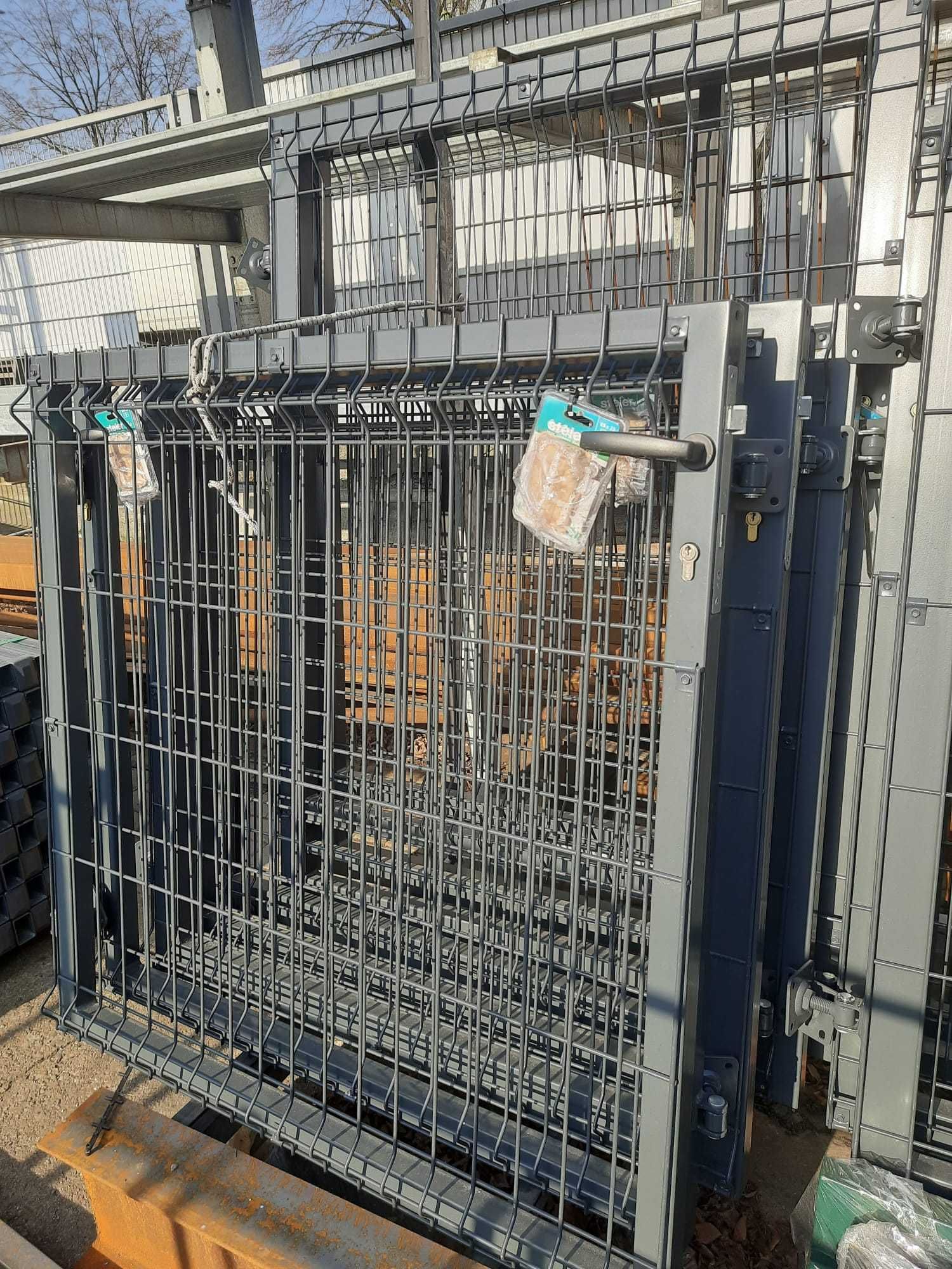 Furtka, bramka z wypełnieniem panelowym fi 5 RAL 7016 H 1,23m