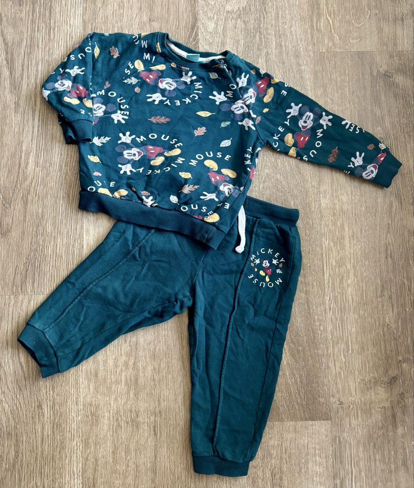 Dres, butelkowa zieleń, so cute, myszka mickey, 86