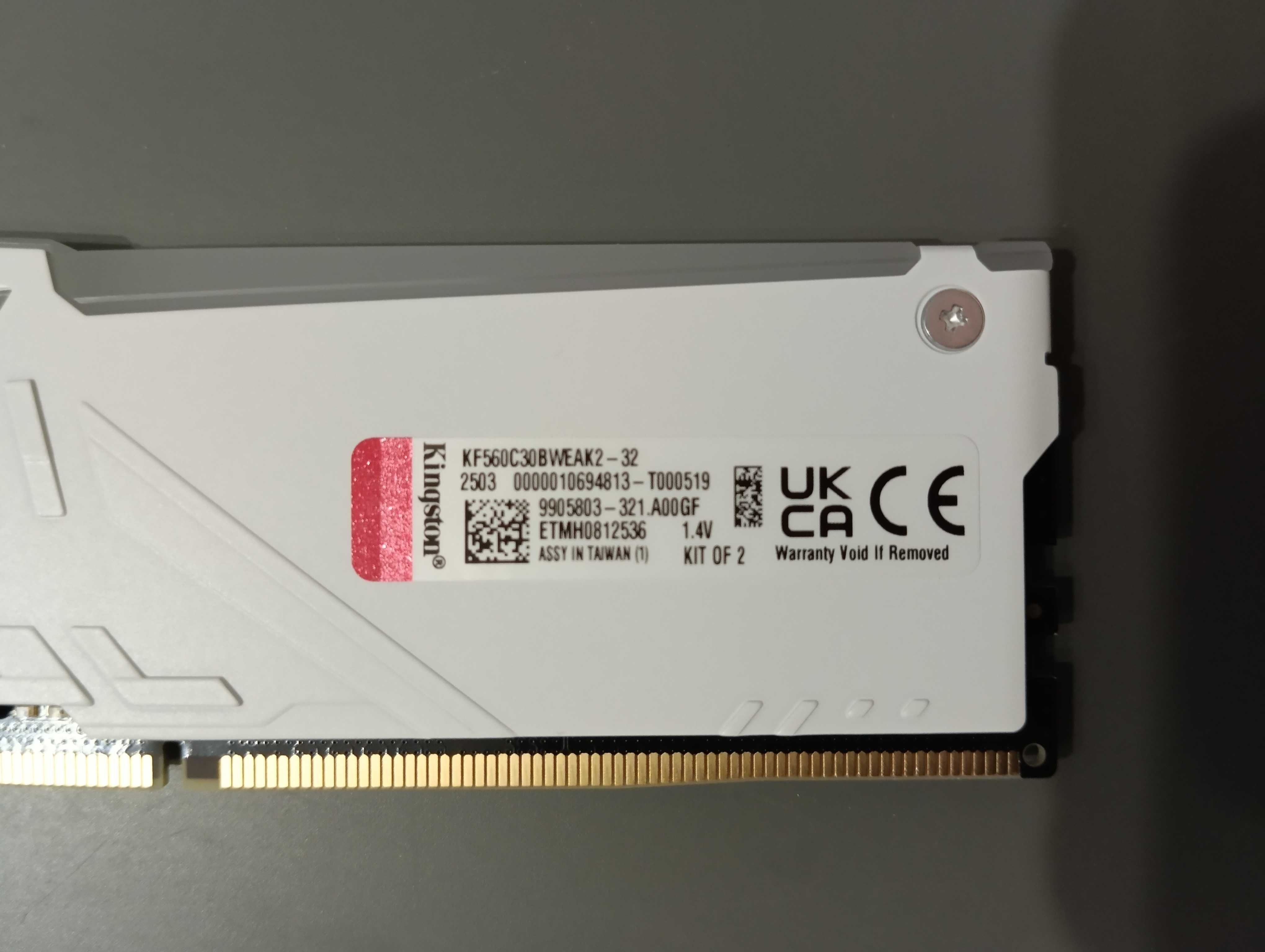 Пам'ять Kingston FURY 32 GB (2x16GB) DDR5 6000 MHz RGB White