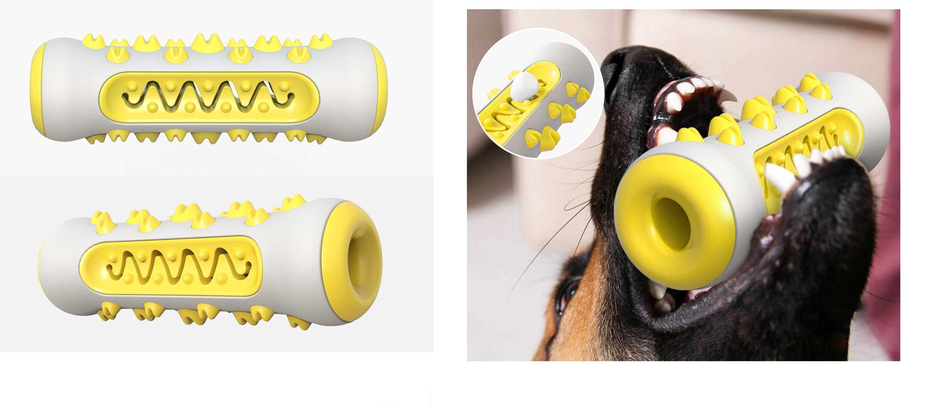 Niezniszczalny Gryzak Dentystyczny Dla Psa Zabawka Żółty 15cm