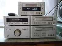 Wieża Technics - minidisc kaseta cd radio wzmacniacz + pilot i kable