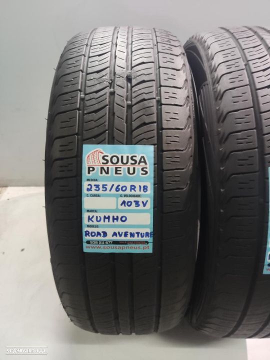 2 pneus semi novos 235-60r18 kumho - oferta dos portes