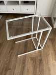 VITTSJÖ Stolik pod laptopa ikea bialy /szkło, 35x65 cm