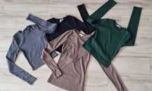 4 topy XS/S H&M, Bershka