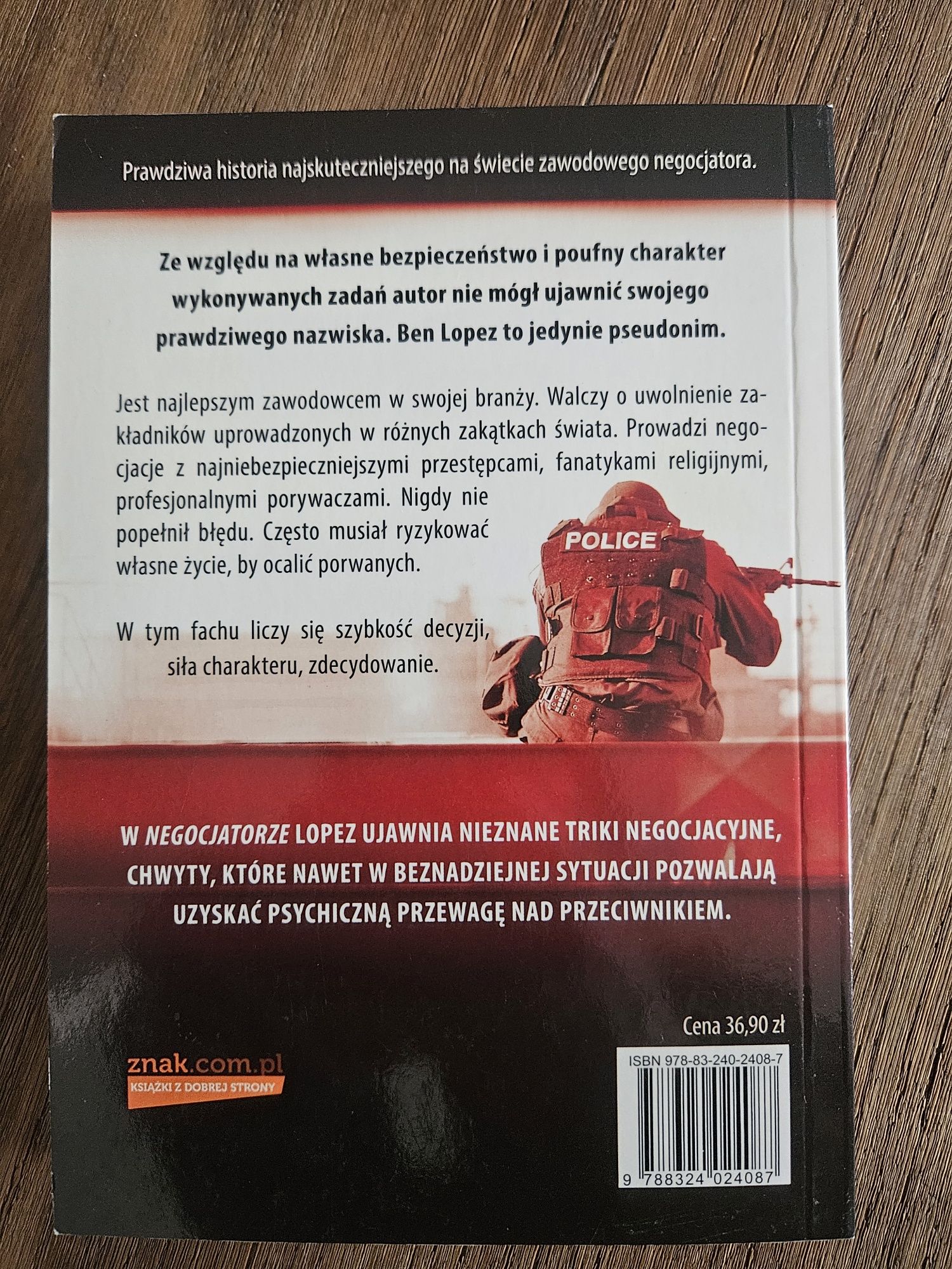 Książka Negocjator, Ben Lopez