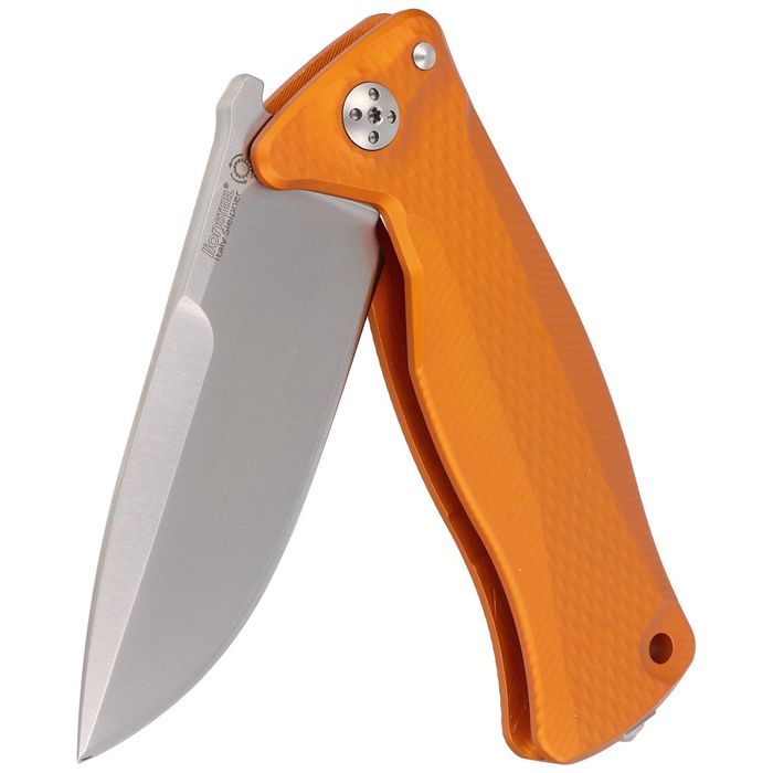 Nóż składany LionSteel SR11A Orange Aluminium, Satin Sleipner by Molle
