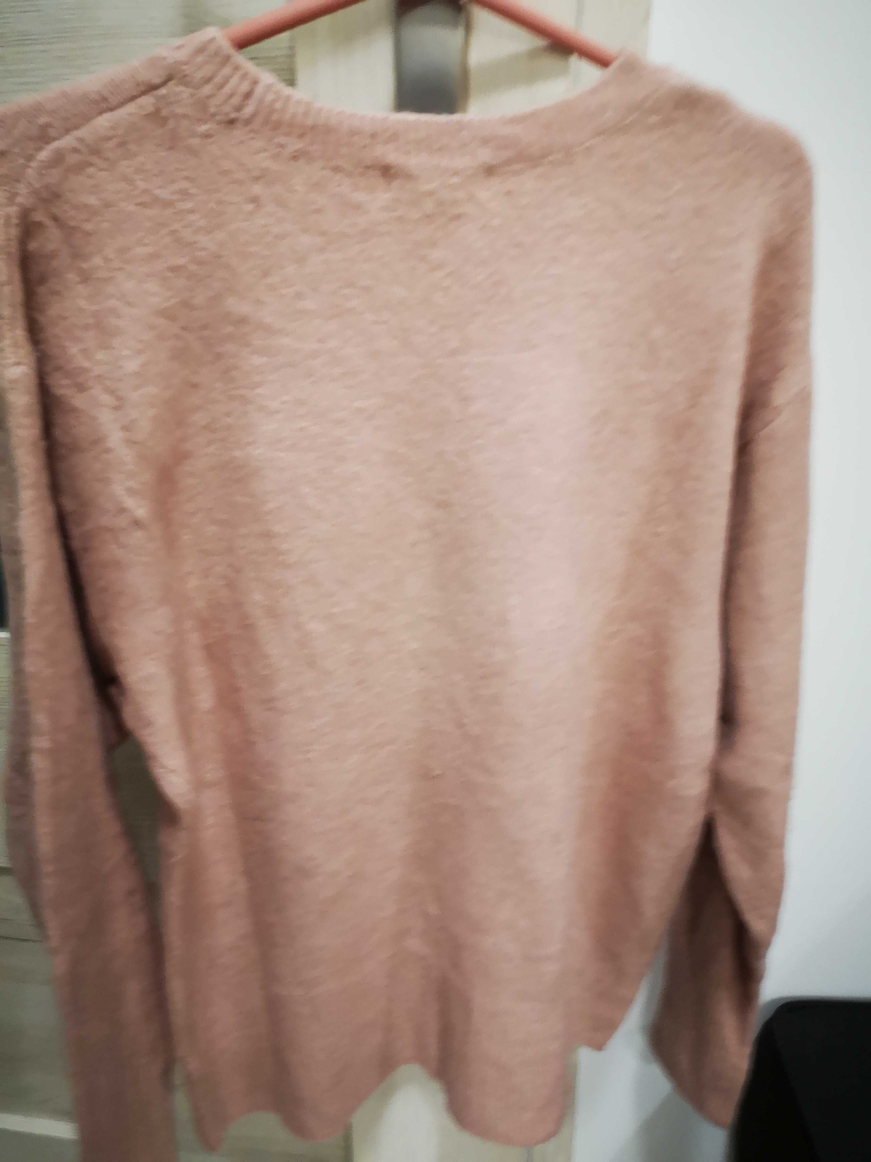 H&M Pudrowy Roz Sweter S-sprzedam!