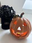 Ozdoba ozdobna duża dynia na halloween świecznik
