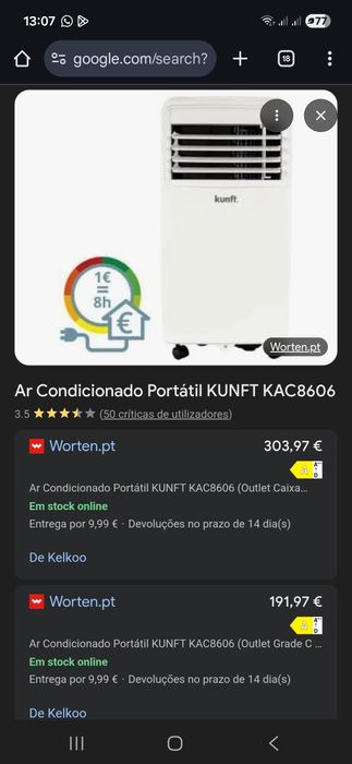 Ar condicionado portatil,  só dá fresco