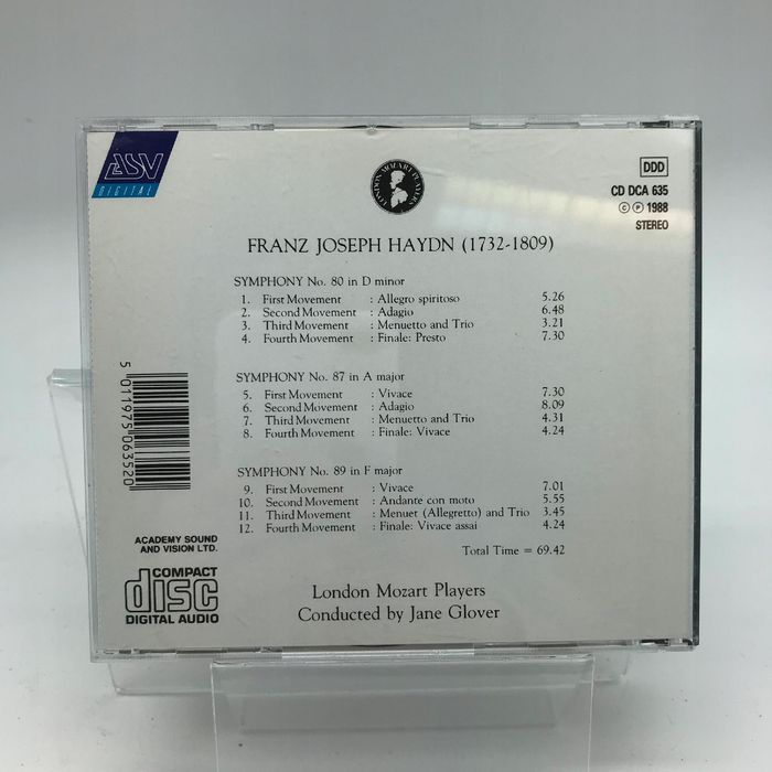 cd - haydn - symphonies 80, 87 & 89