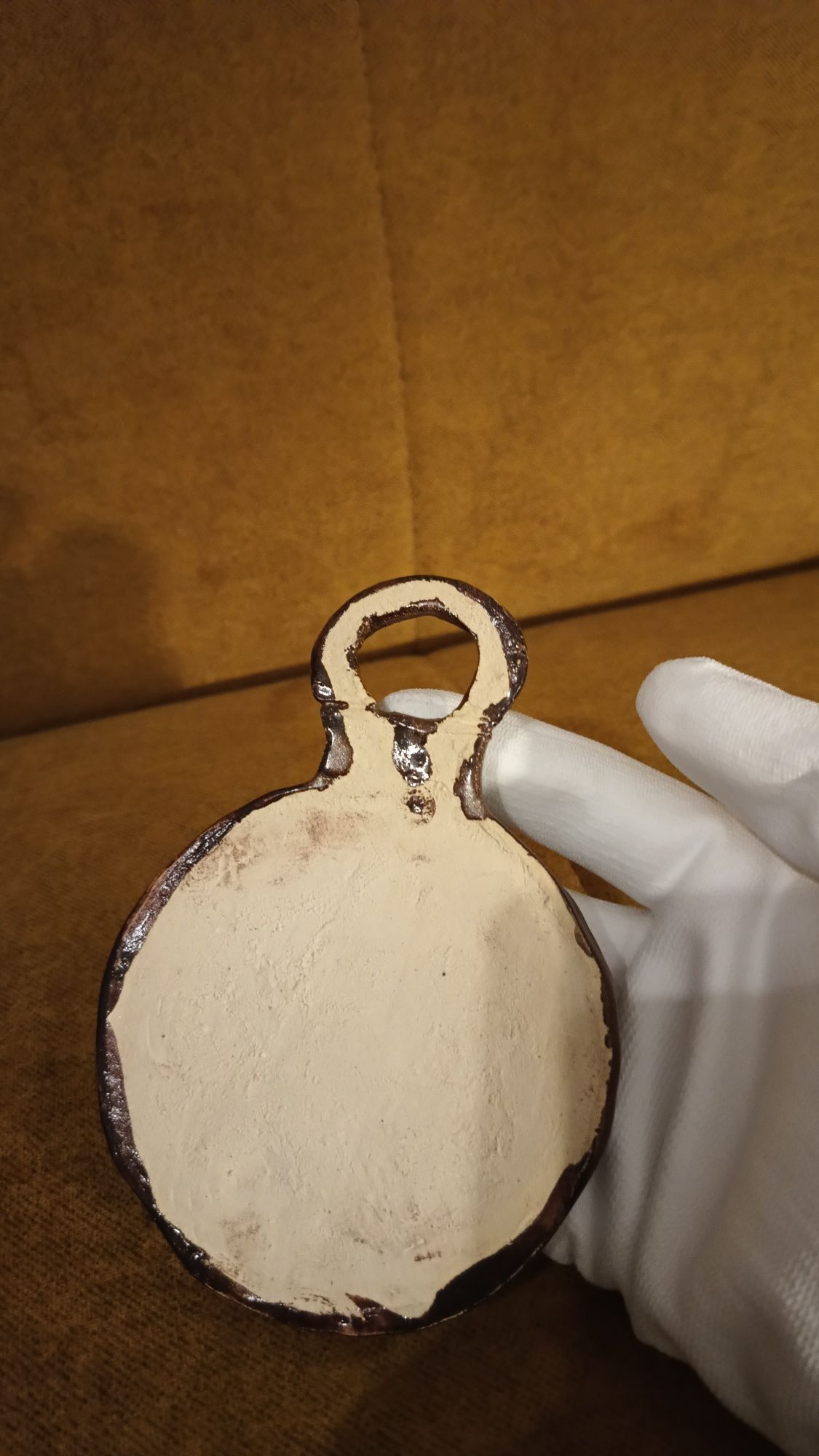 RĘKODZIEŁO! Ceramiczny zegar z otworem na montaż.