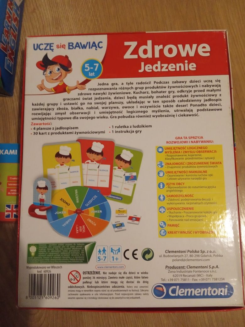 Gry do nauki angielskiego Zdrowe jedzenie edukacyjne