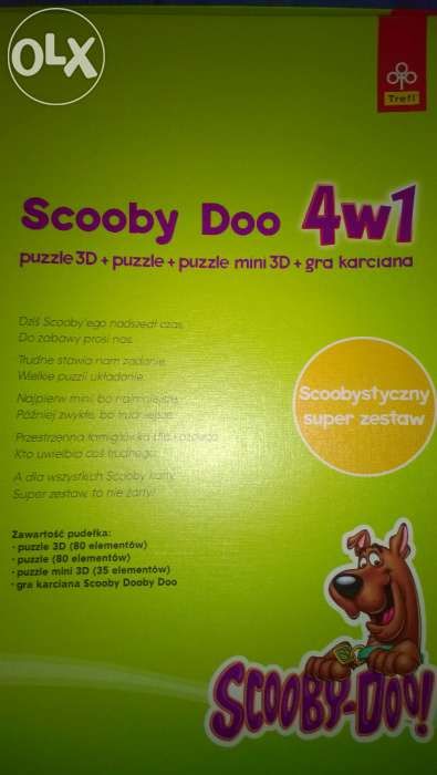 Scooby Doo 4w1 - 90046 Trefl zestaw puzzli