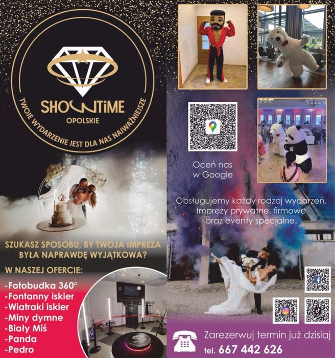 Fotobudka 360, Maskotki, Wiatraki Iskier, Fontanny Iskier, Miny Dymne