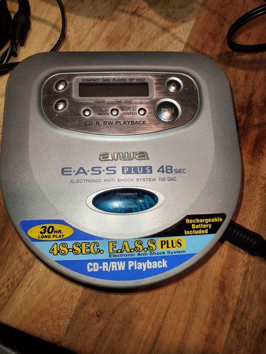 Discman Aiwa + słuchawki Philips + zasilacz Aiwa