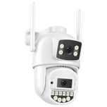 Reobiux Zewnętrzna kamera z podwójnym obiektywem 6 MP 2,4/5 GHz, 360°