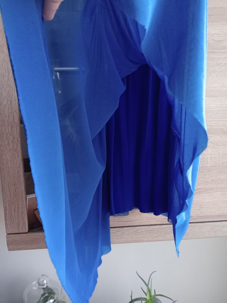 Kobaltowa Zwiewna Sukienka S