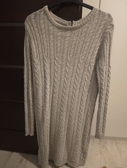 Zimowa sukienka warkocz xs