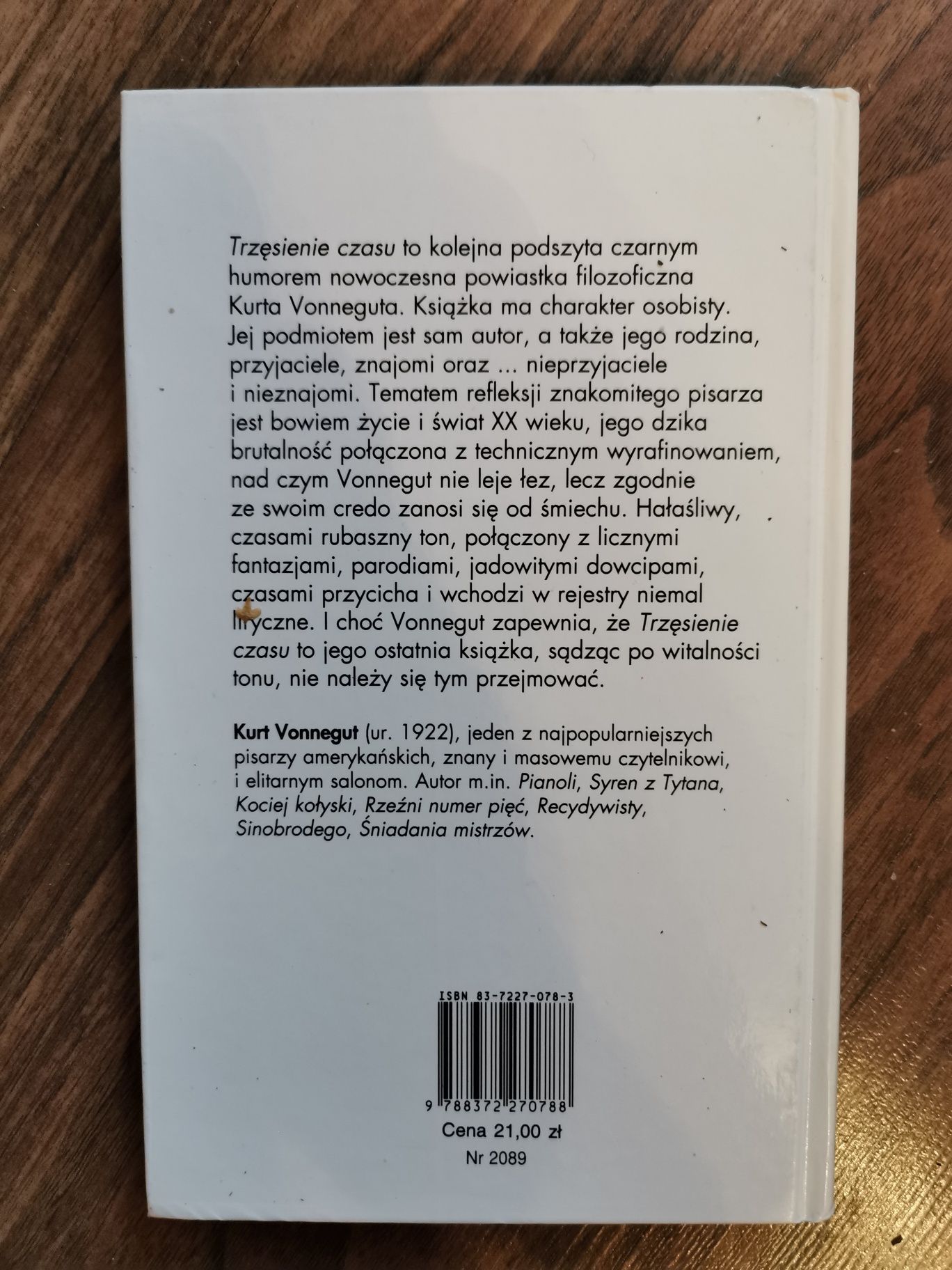 Trzęsienie czasu - Kurt Vonnegut